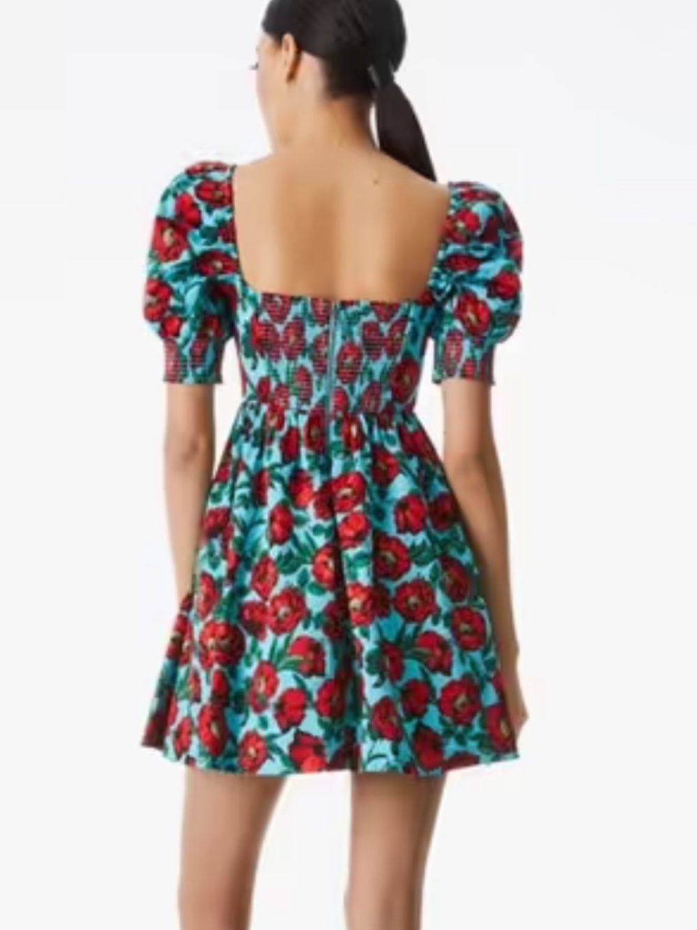 NWOT Alice + Olivia Floral Print Mini Dress - Picture 2 of 5